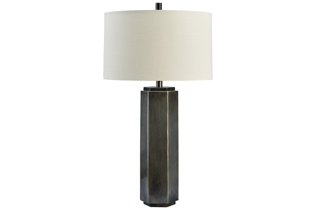 Dirkton Antique Pewter Finish Accent Lamp - L208324 - Bien Home Furniture &amp; Electronics