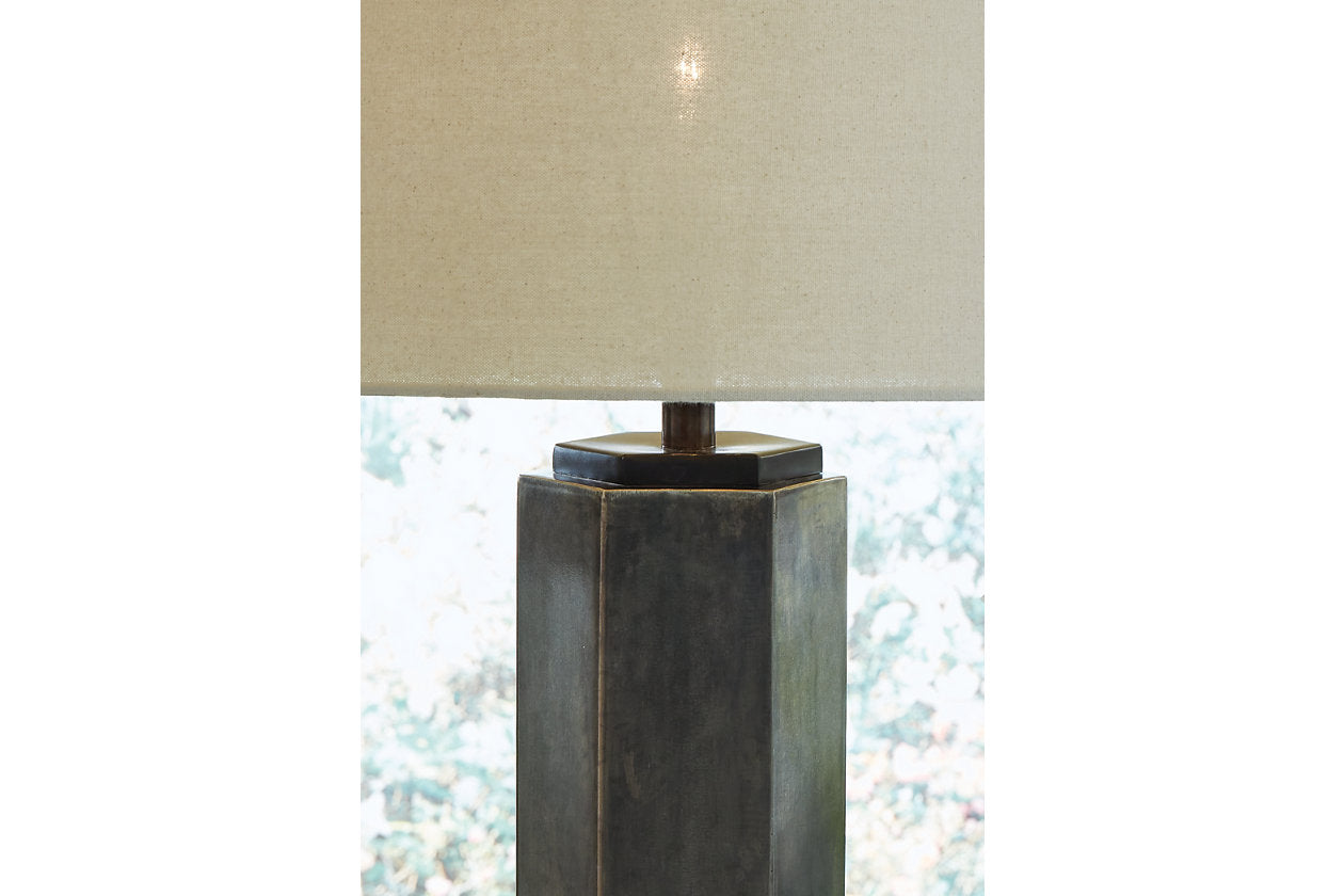 Dirkton Antique Pewter Finish Accent Lamp - L208324 - Bien Home Furniture &amp; Electronics