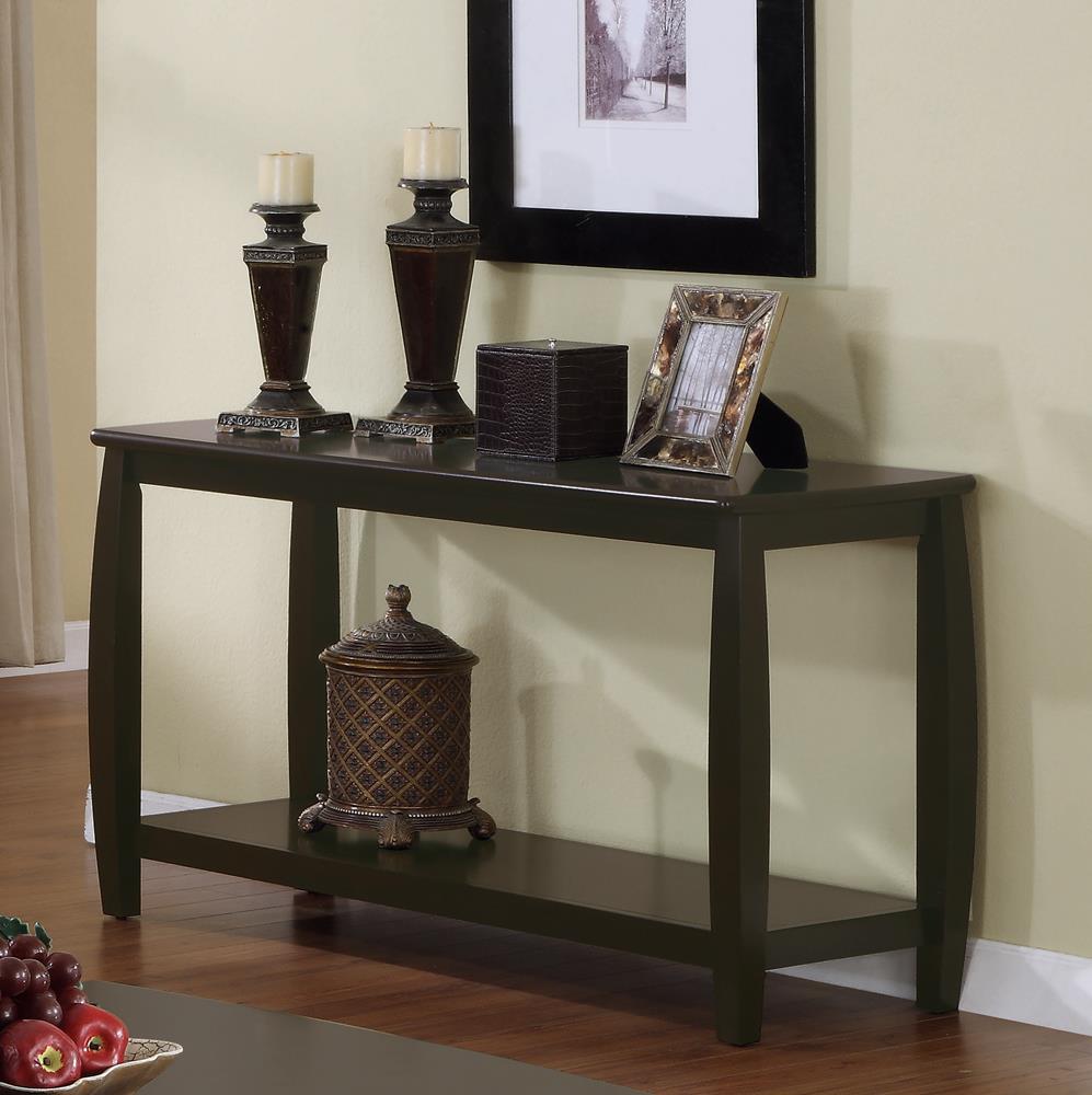 Dixon Rectangular Sofa Table with Lower Shelf Espresso - 701079 - Bien Home Furniture & Electronics