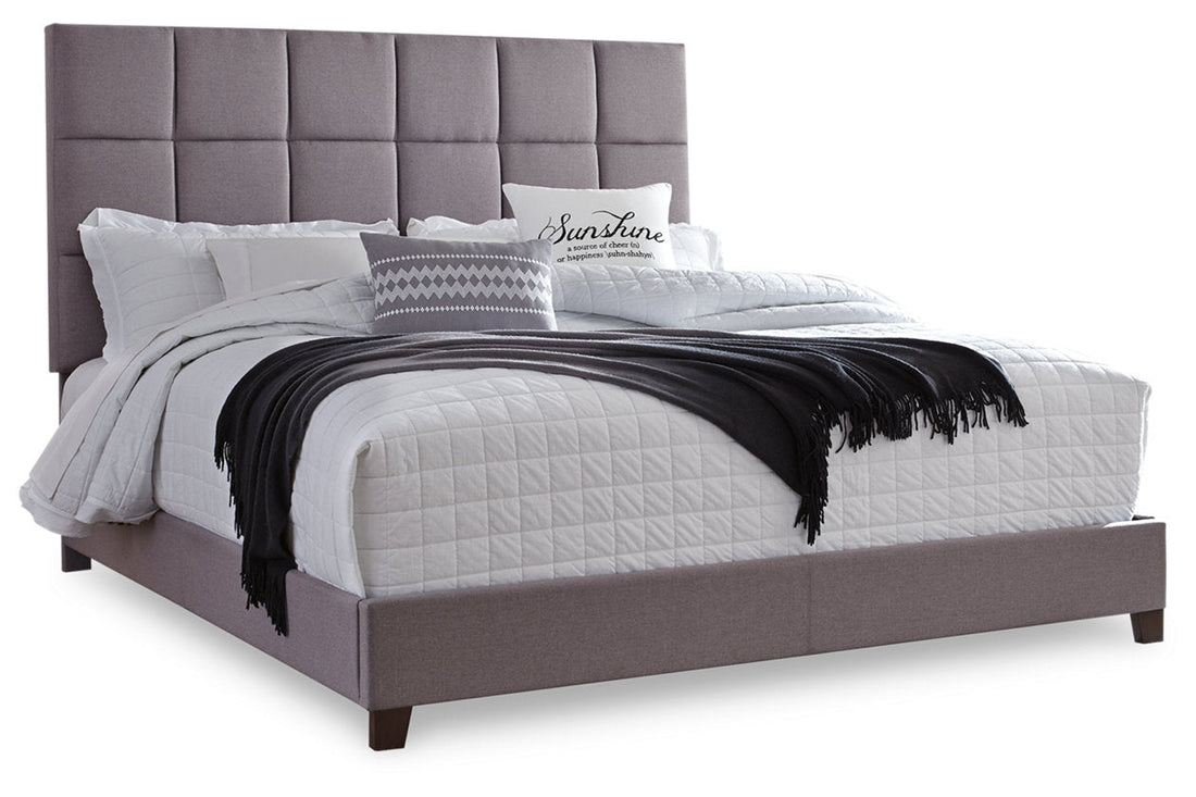 Dolante Gray King Upholstered Bed - B130-382 - Bien Home Furniture &amp; Electronics