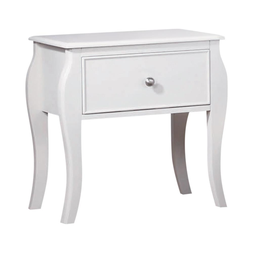Dominique 1-Drawer Nightstand White - 400562 - Bien Home Furniture &amp; Electronics