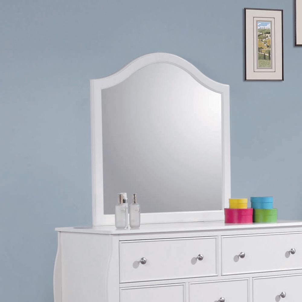 Dominique White Dresser Mirror - 400564 - Bien Home Furniture &amp; Electronics