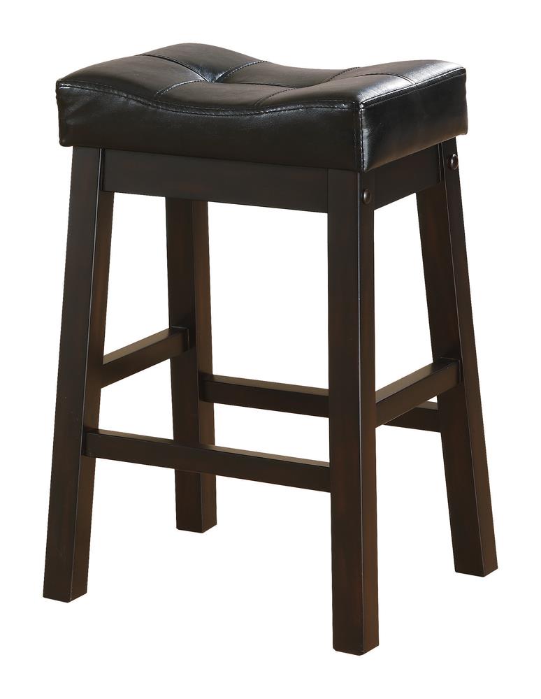 Donald Black/Cappuccino Upholstered Counter Height Stools, Set of 2 - 120519 - Bien Home Furniture &amp; Electronics