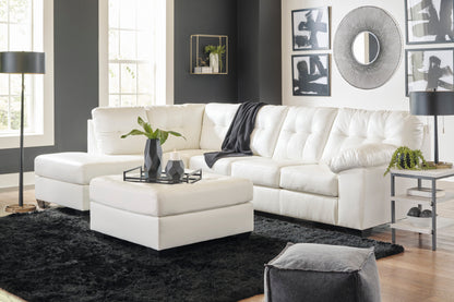 Donlen White LAF Sectional - SET | 5970316 | 5970367 - Bien Home Furniture &amp; Electronics