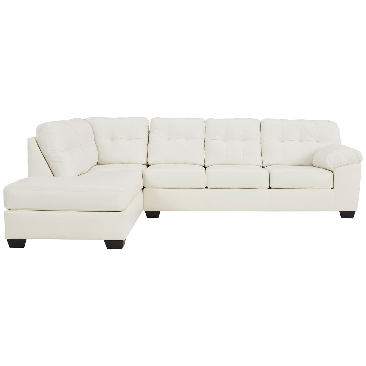 Donlen White LAF Sectional - SET | 5970316 | 5970367 - Bien Home Furniture &amp; Electronics