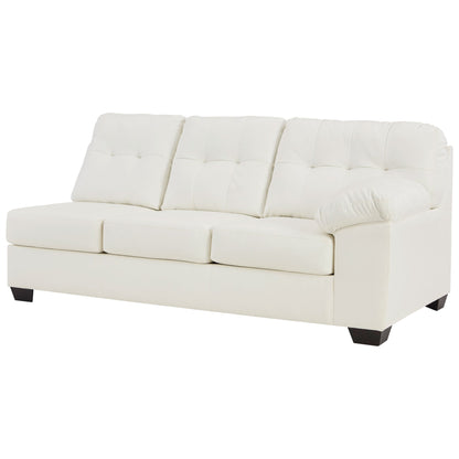 Donlen White LAF Sectional - SET | 5970316 | 5970367 - Bien Home Furniture &amp; Electronics