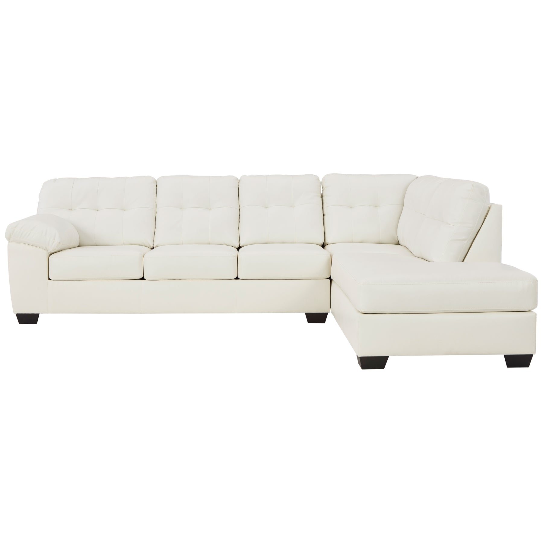 Donlen White RAF Sectional - SET | 5970317 | 5970366 - Bien Home Furniture &amp; Electronics
