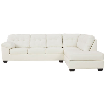 Donlen White RAF Sectional - SET | 5970317 | 5970366 - Bien Home Furniture &amp; Electronics