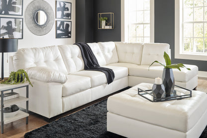 Donlen White RAF Sectional - SET | 5970317 | 5970366 - Bien Home Furniture &amp; Electronics