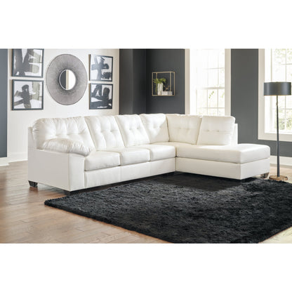 Donlen White RAF Sectional - SET | 5970317 | 5970366 - Bien Home Furniture &amp; Electronics