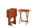 Donna Golden Brown 5-Piece Tray Table Set - 5199 - Bien Home Furniture & Electronics