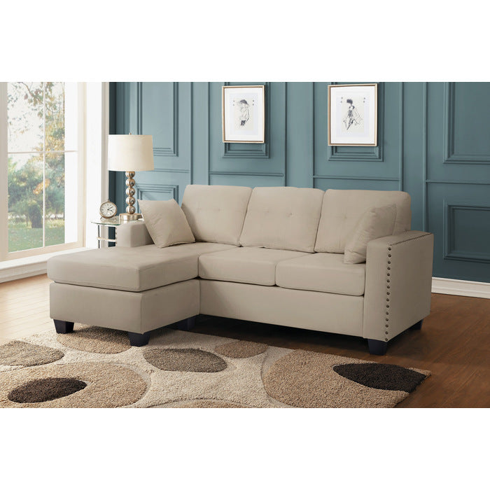 Donne Beige Reversible Sofa Chaise - SH3218BGE-3SC - Bien Home Furniture &amp; Electronics