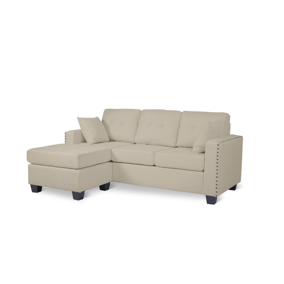 Donne Beige Reversible Sofa Chaise - SH3218BGE-3SC - Bien Home Furniture &amp; Electronics