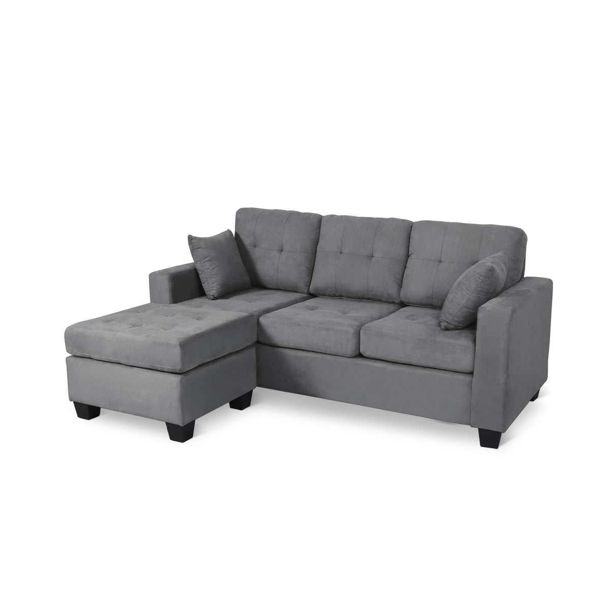 Donne Gray Reversible Sofa Chaise - SH3217GRY-3SC - Bien Home Furniture &amp; Electronics