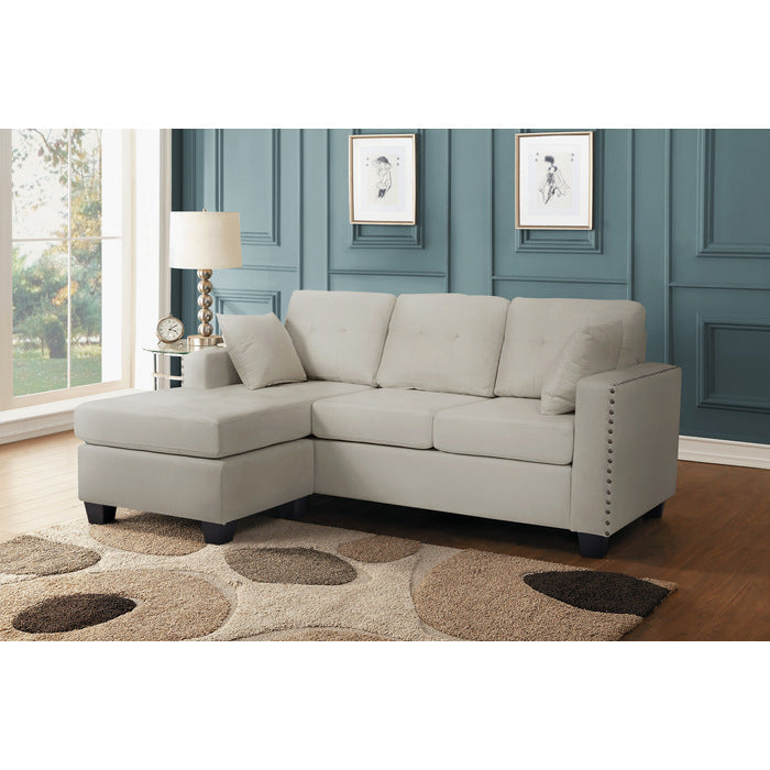 Donne Light Gray Reversible Sofa Chaise - SH3218GRY-3SC - Bien Home Furniture &amp; Electronics