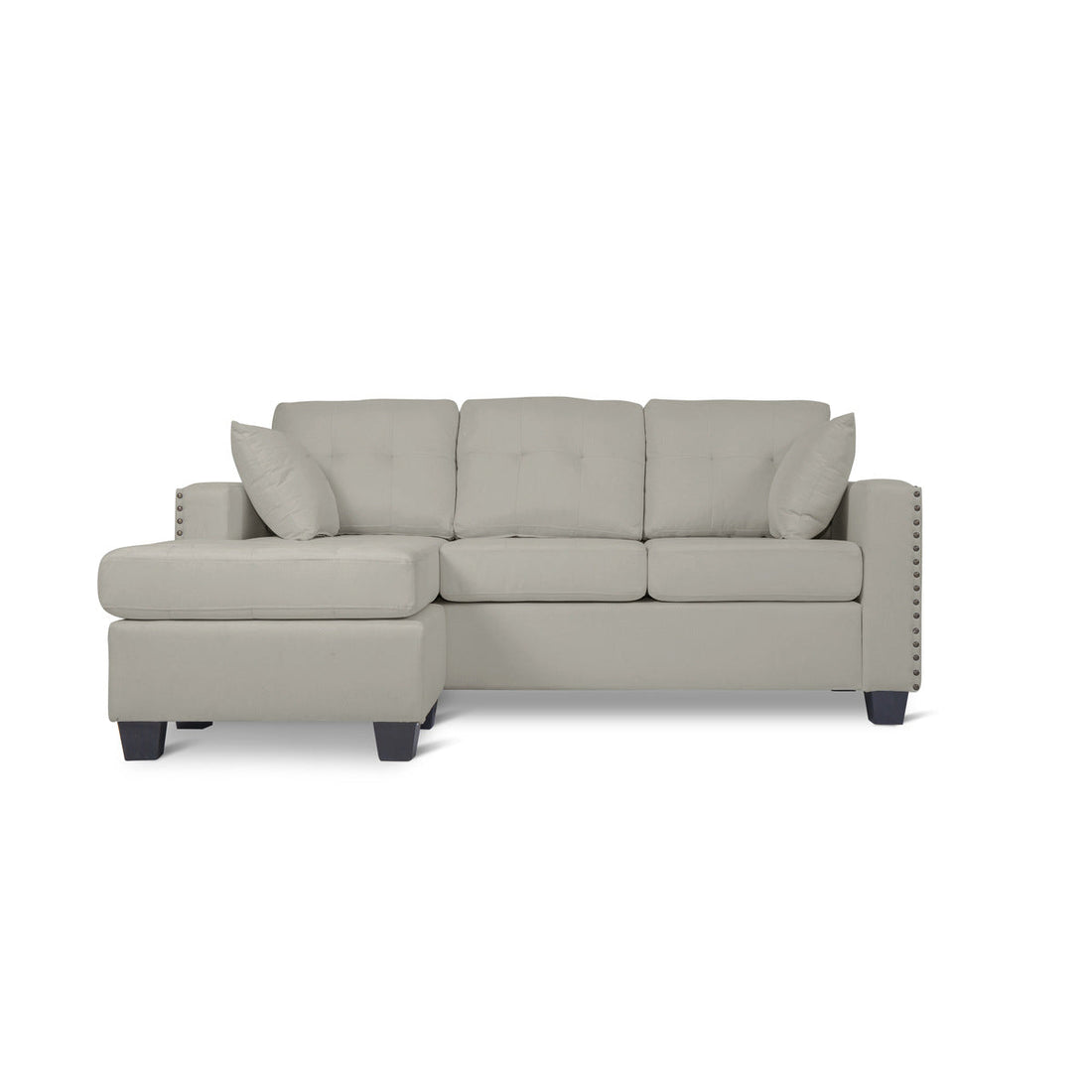 Donne Light Gray Reversible Sofa Chaise - SH3218GRY-3SC - Bien Home Furniture &amp; Electronics
