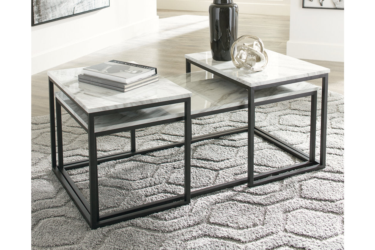 Donnesta Gray/Black Table, Set of 3 - T182-13 - Bien Home Furniture &amp; Electronics