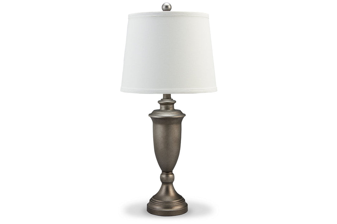 Doraley Antique Silver Finish Table Lamp, Set of 2 - L204414 - Bien Home Furniture &amp; Electronics