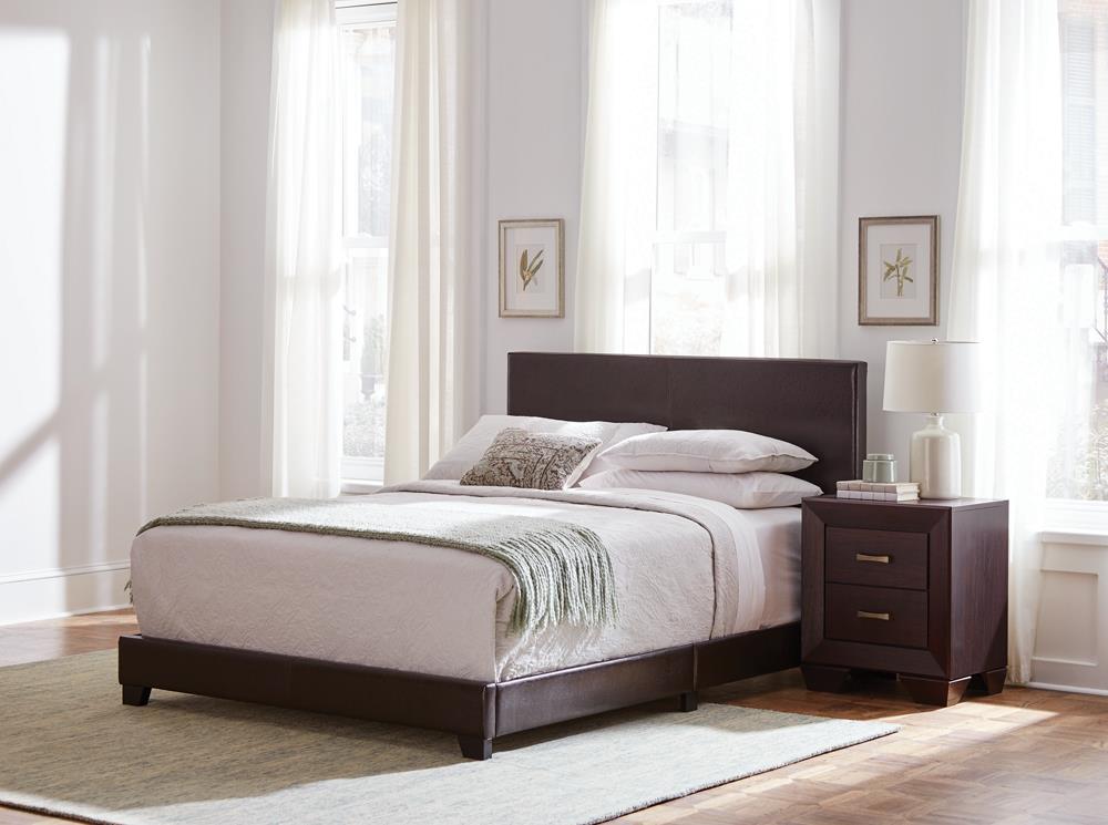 Dorian Upholstered Full Bed Brown - 300762F - Bien Home Furniture &amp; Electronics