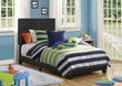 Dorian Upholstered Twin Bed Black - 300761T - Bien Home Furniture & Electronics