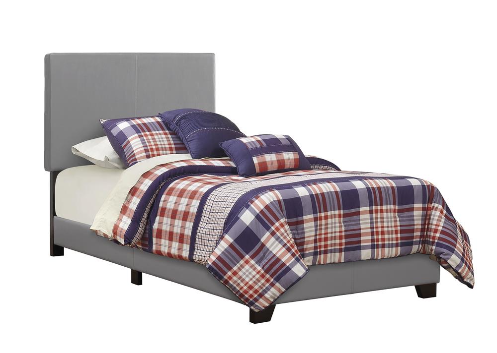 Dorian Upholstered Twin Bed Gray - 300763T - Bien Home Furniture &amp; Electronics