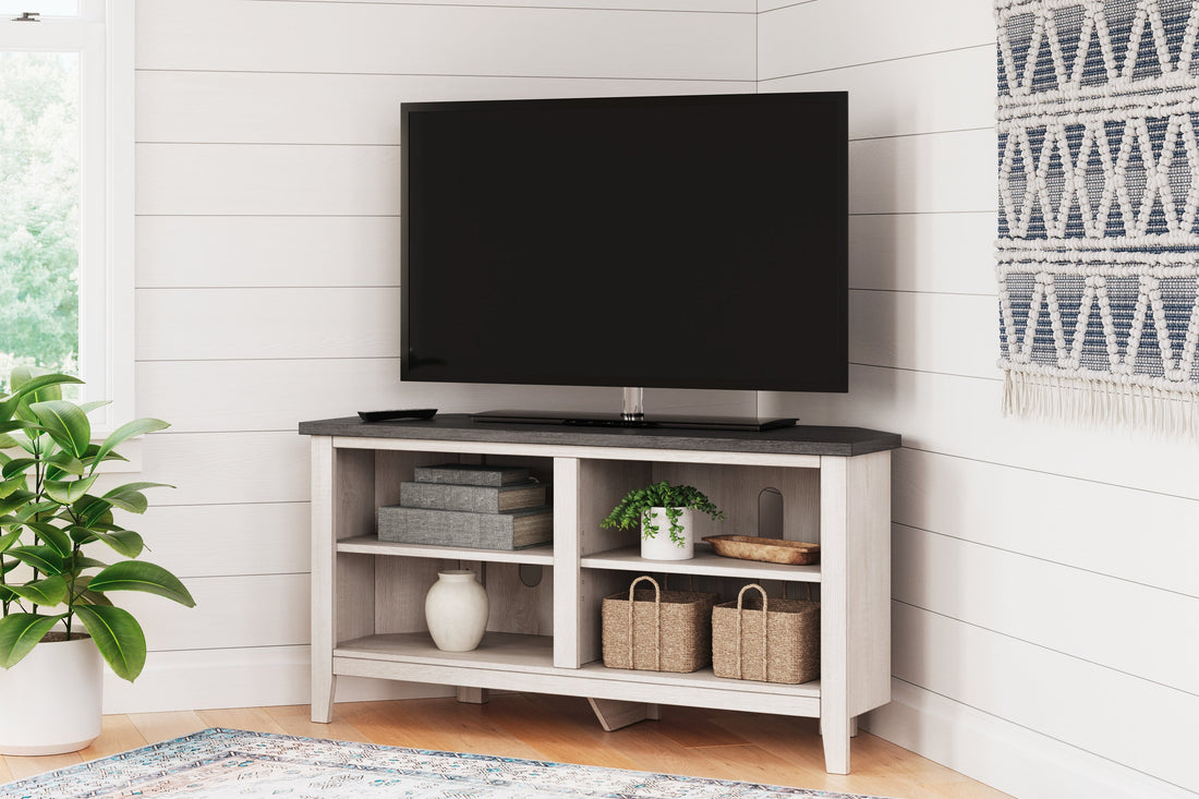 Dorrinson Two-tone Corner TV Stand - W287-46 - Bien Home Furniture &amp; Electronics