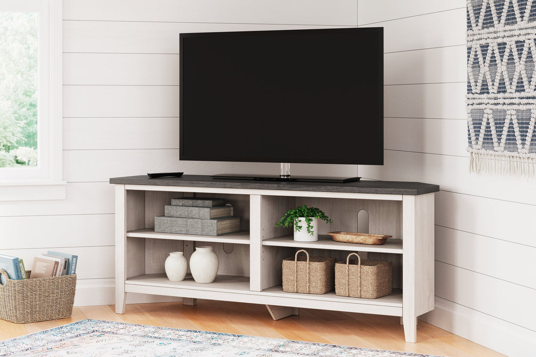 Dorrinson Two-tone Corner TV Stand - W287-56 - Bien Home Furniture &amp; Electronics