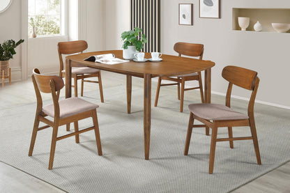 Dortch 5-piece Oval Solid Wood Dining Set Walnut - 108461-S5 - Bien Home Furniture &amp; Electronics