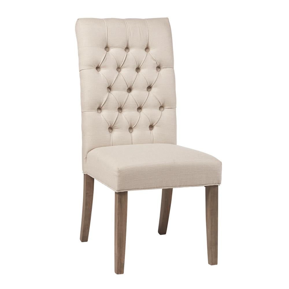 Douglas Vineyard Oak Tufted Back Dining Chairs, Set of 2 - 123052 - Bien Home Furniture &amp; Electronics