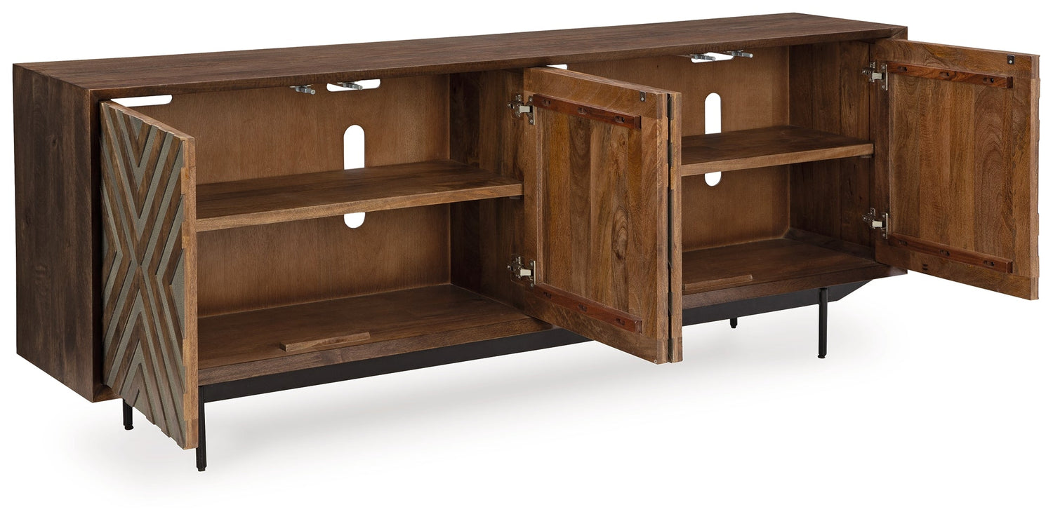 Dreggan Brown/Gold Finish Accent Cabinet - A4000577 - Bien Home Furniture &amp; Electronics