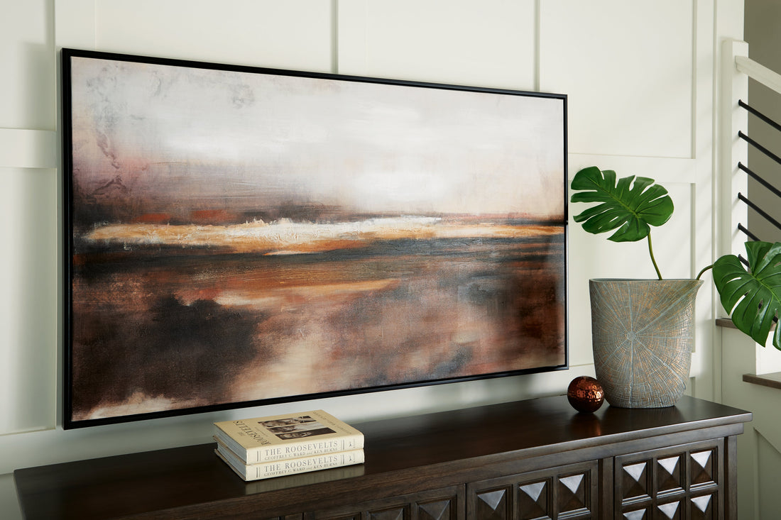 Drewland Black/Brown/Orange Wall Art - A8000375 - Bien Home Furniture &amp; Electronics