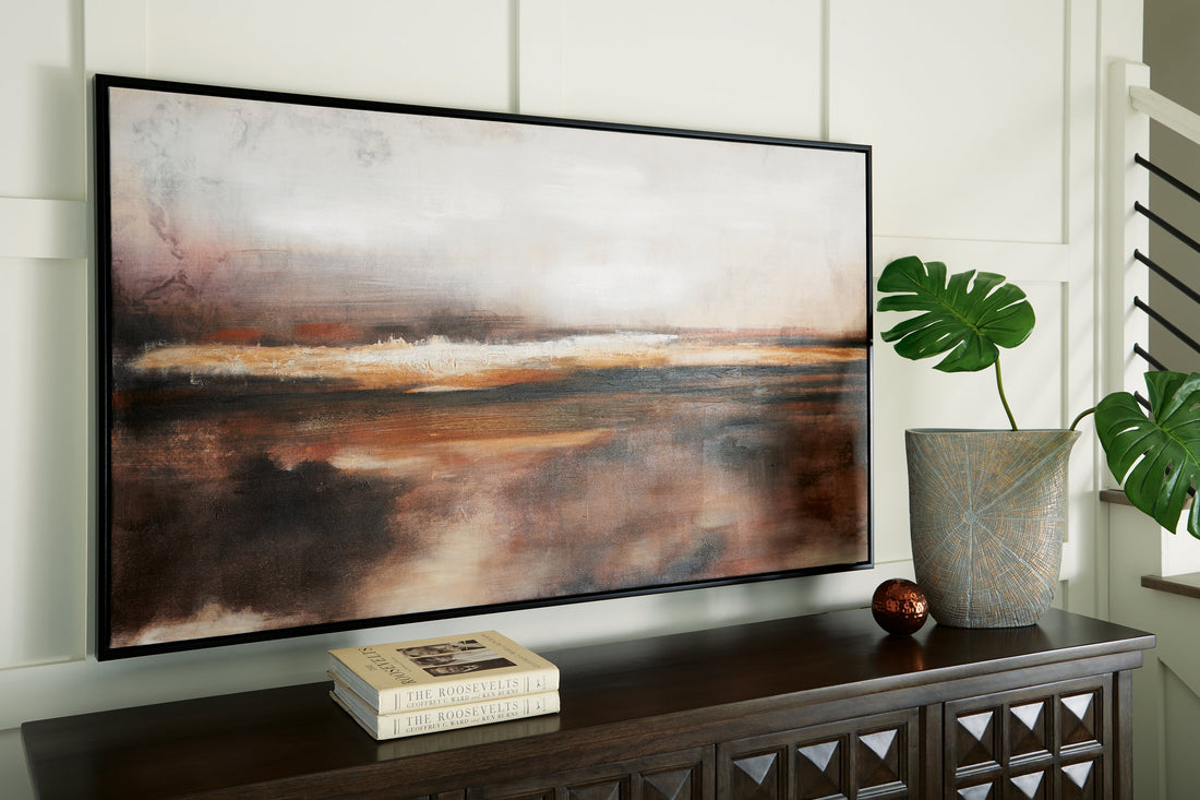 Drewland Black/Brown/Orange Wall Art - A8000375 - Bien Home Furniture & Electronics