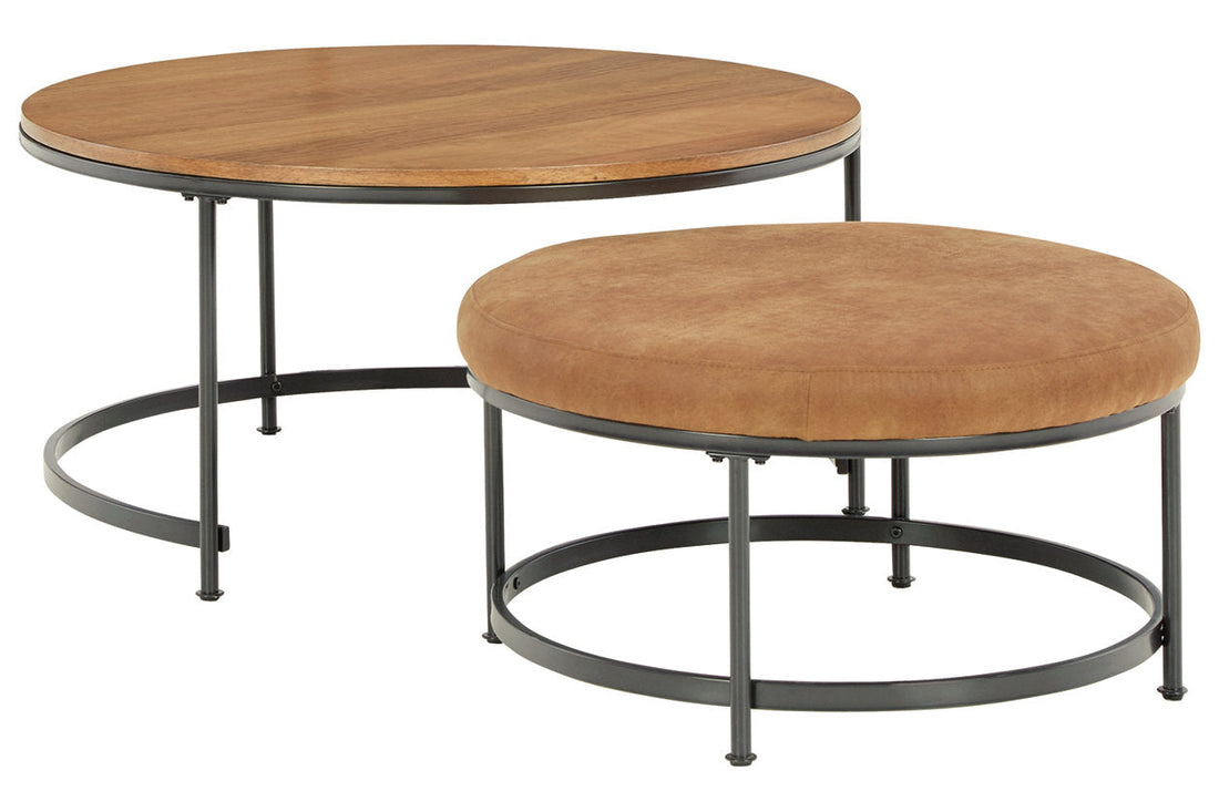 Drezmoore Light Brown/Black Nesting Coffee Table, Set of 2 - T163-22 - Bien Home Furniture &amp; Electronics