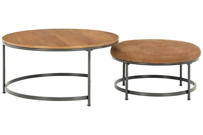 Drezmoore Light Brown/Black Nesting Coffee Table, Set of 2 - T163-22 - Bien Home Furniture &amp; Electronics