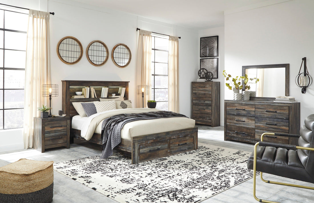 Drystan Multi Bookcase Footboard Storage Bedroom Set - SET | B211-56S | B211-69 | B211-97 | B211-31 | B211-36 | B211-92 | B211-46 - Bien Home Furniture & Electronics