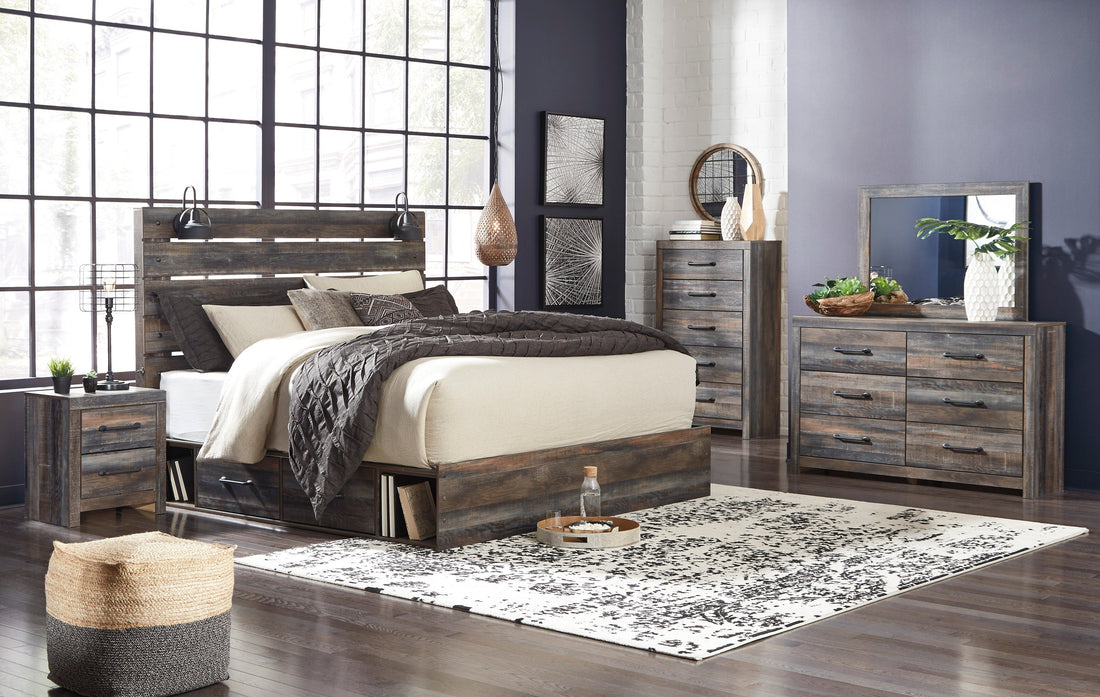 Drystan Multi Double Side Storage Platform Bedroom Set - SET | B211-54 | B211-57 | B211-60(2) | B211-31 | B211-36 | B100-13 - Bien Home Furniture & Electronics