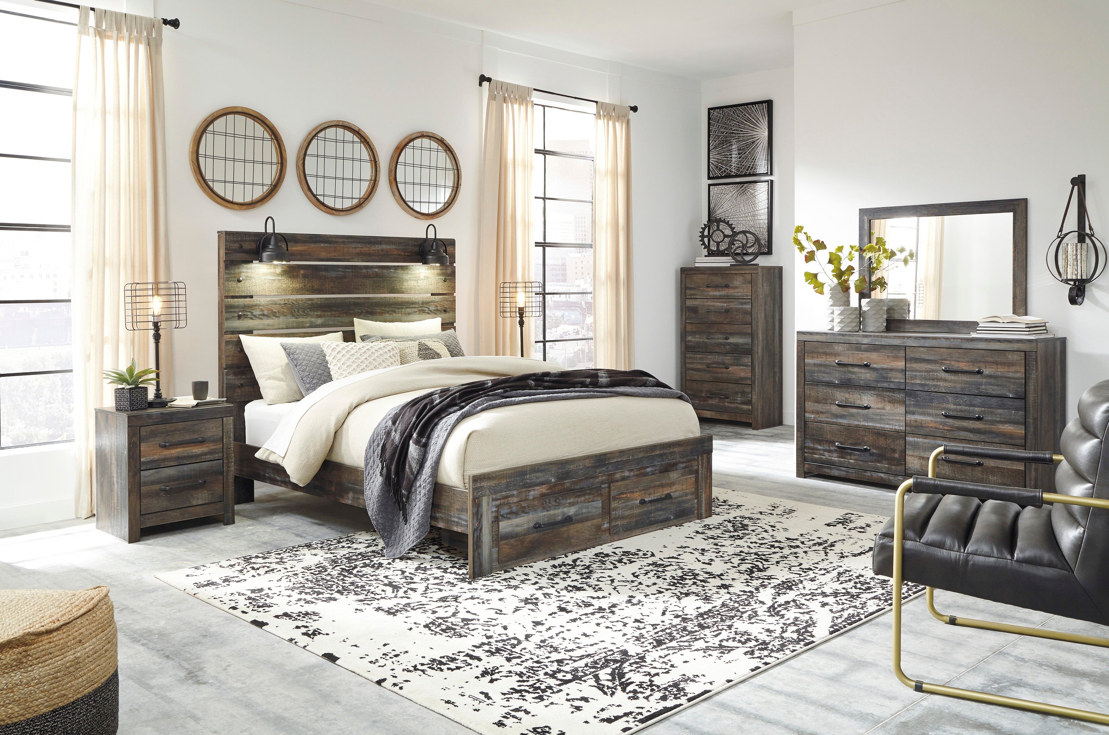 Drystan Multi Footboard Storage Bedroom Set - SET | B211-56S | B211-58 | B211-97 | B211-31 | B211-36 | B211-92 | B211-46 - Bien Home Furniture &amp; Electronics