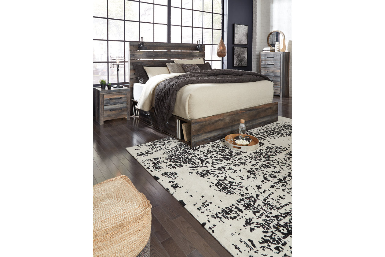 Drystan Multi King Panel Bed with 2 Storage Drawers - SET | B100-14 | B211-56 | B211-58 | B211-160 - Bien Home Furniture &amp; Electronics