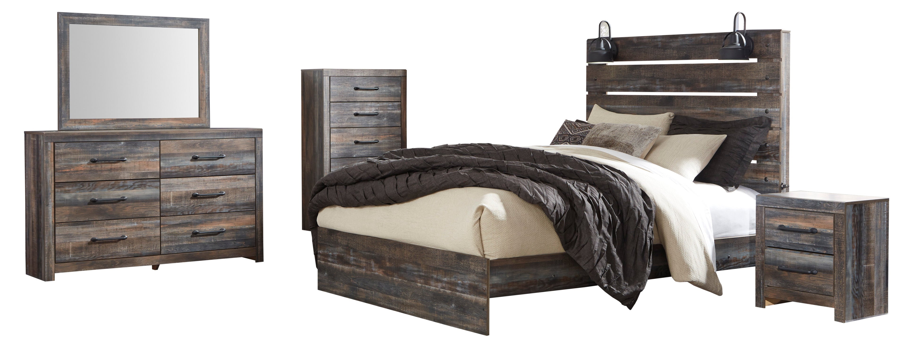 Drystan Multi Panel Bedroom Set - SET | B211-56 | B211-58 | B211-97 | B211-31 | B211-36 | B211-92 | B211-46 - Bien Home Furniture &amp; Electronics