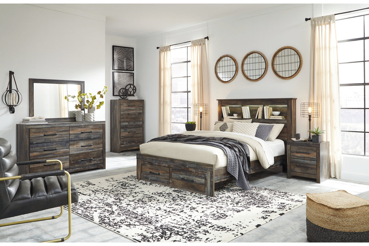 Drystan Multi Queen Bookcase Bed with 2 Storage Drawers - SET | B211-96 | B211-54S | B211-65 - Bien Home Furniture &amp; Electronics