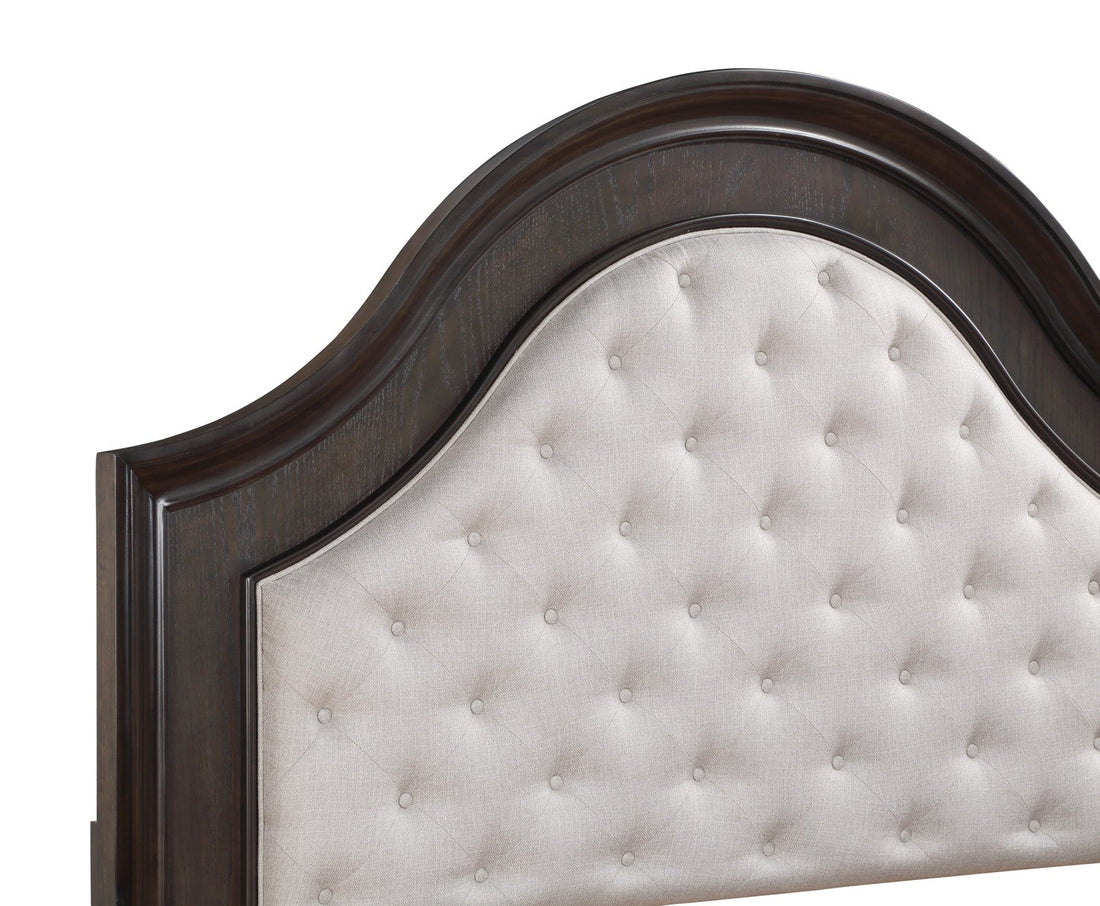 Duke Grayish Brown King Upholstered Panel Bed - SET | B1620-K-HB | B1620-K-FB | B1620-KQ-RAIL - Bien Home Furniture &amp; Electronics