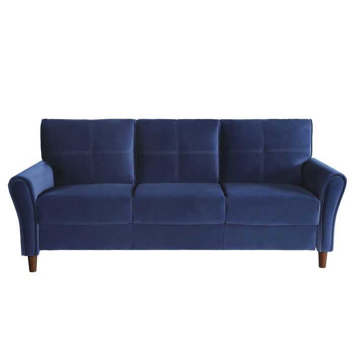 Dunleith Blue Velvet Sofa - 9348BUE-3 - Bien Home Furniture &amp; Electronics