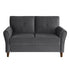 Dunleith Charcoal Gray Velvet Loveseat - 9348GRY-2 - Bien Home Furniture & Electronics