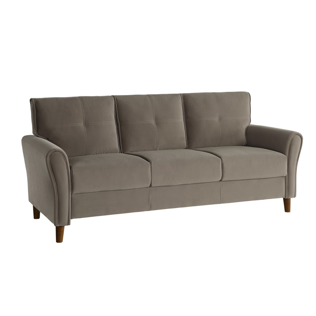 Dunleith Light Brown Velvet Sofa - 9348BRW-3 - Bien Home Furniture &amp; Electronics