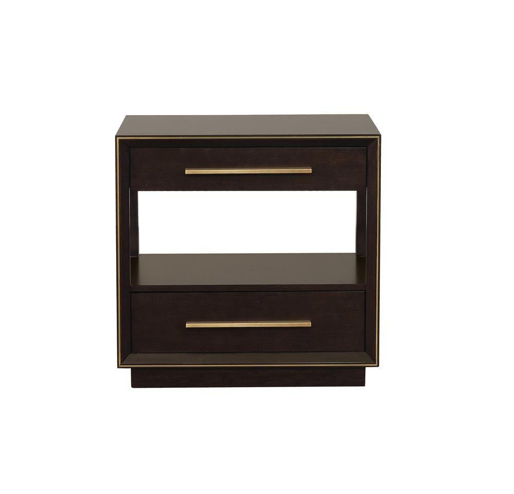 Durango 2-Drawer Nightstand Smoked Peppercorn - 223262 - Bien Home Furniture & Electronics