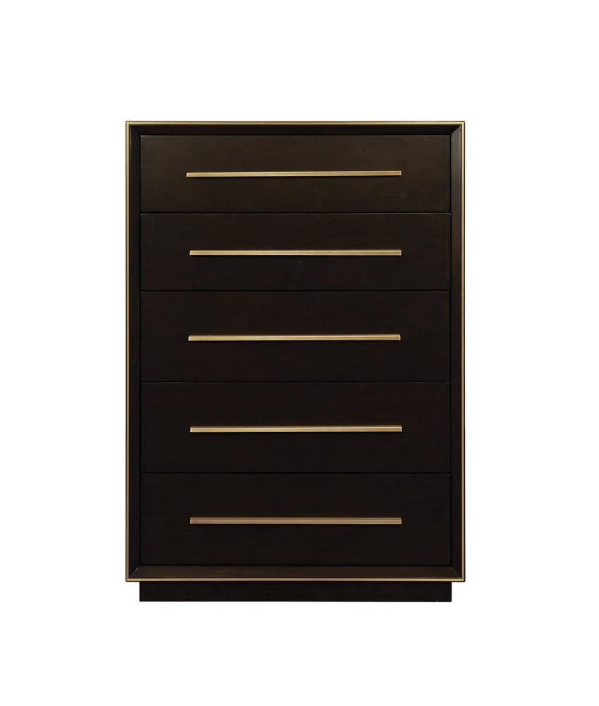 Durango Smoked Peppercorn 5-Drawer Chest - 223265 - Bien Home Furniture &amp; Electronics