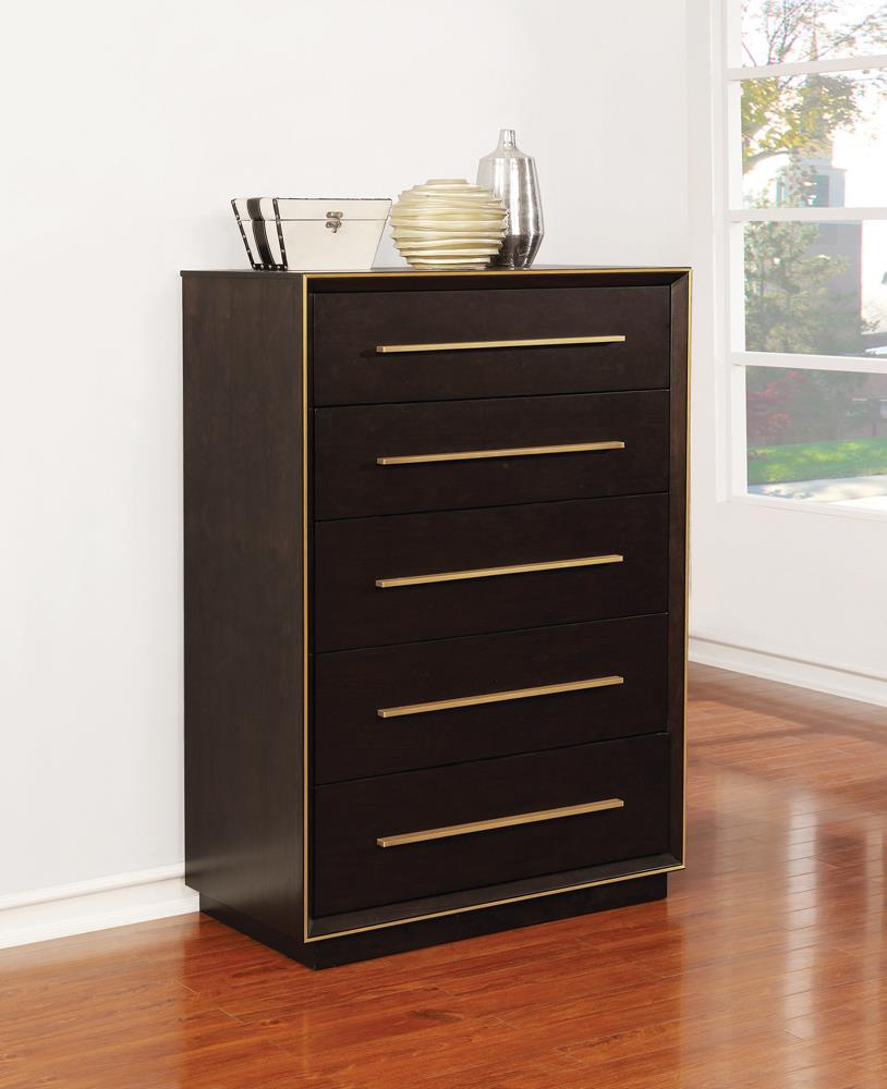 Durango Smoked Peppercorn 5-Drawer Chest - 223265 - Bien Home Furniture &amp; Electronics