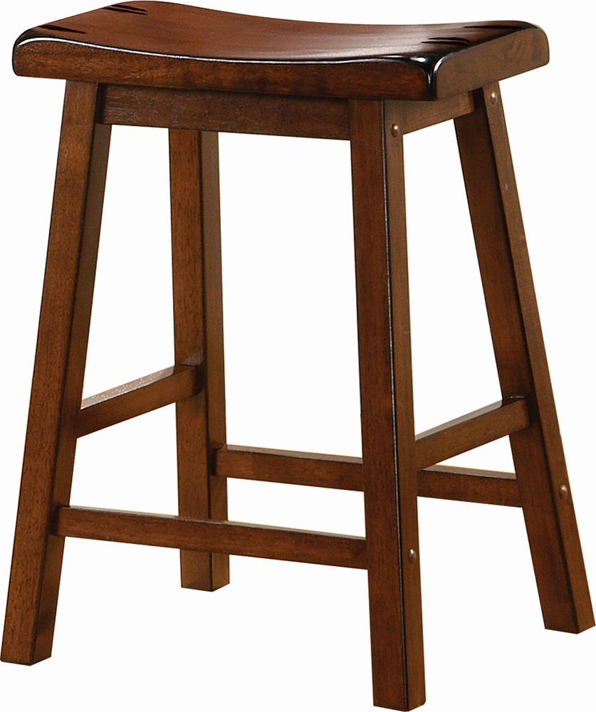 Durant Chestnut Wooden Counter Height Stools, Set of 2 - 180069 - Bien Home Furniture &amp; Electronics