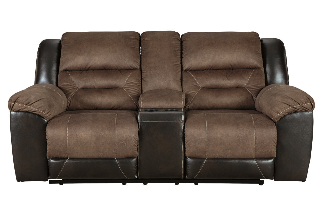 Earhart Chestnut Reclining Loveseat with Console - 2910194 - Bien Home Furniture &amp; Electronics