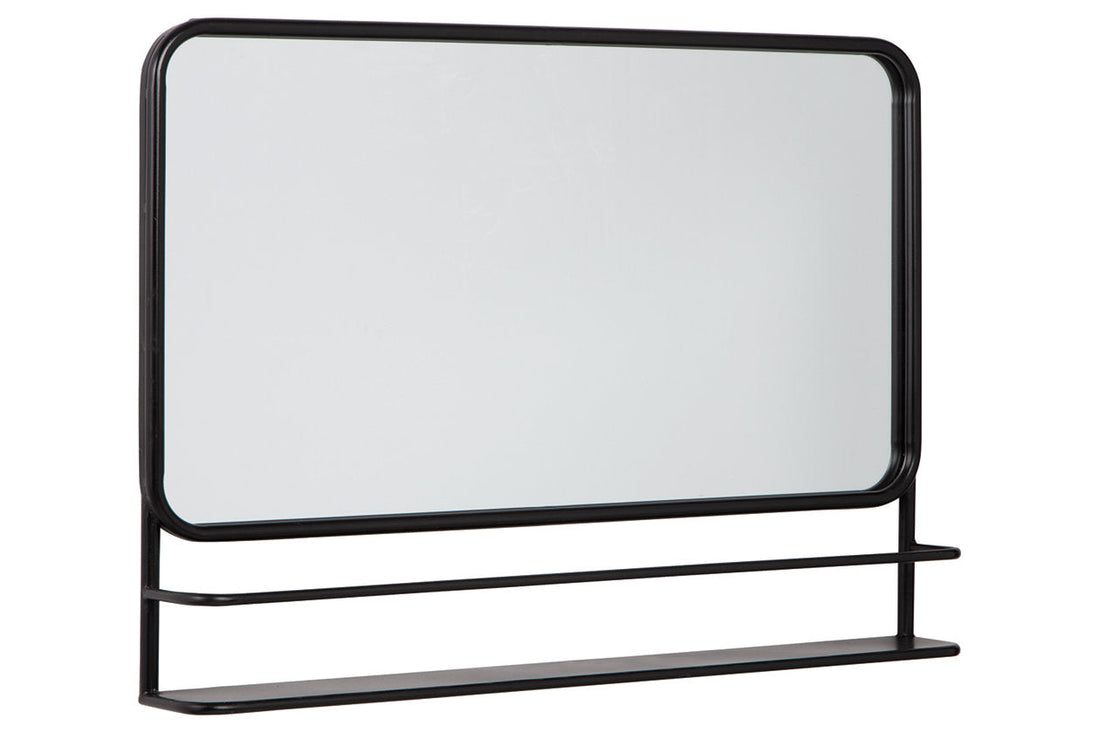 Ebba Black Accent Mirror - A8010233 - Bien Home Furniture &amp; Electronics